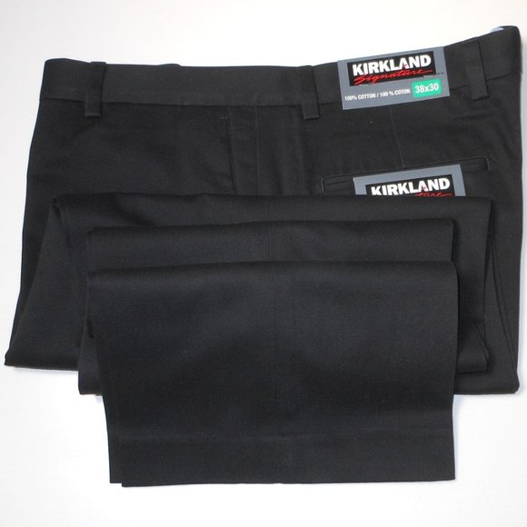 Kirkland Signature Men's fine cotton dress pant - Picture 1 of 6